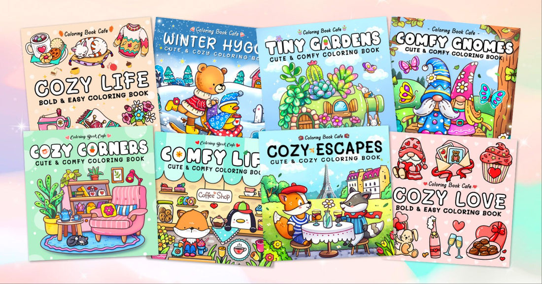 Kawaii Cartoon Colouring Books for Kids, Teens & Adults