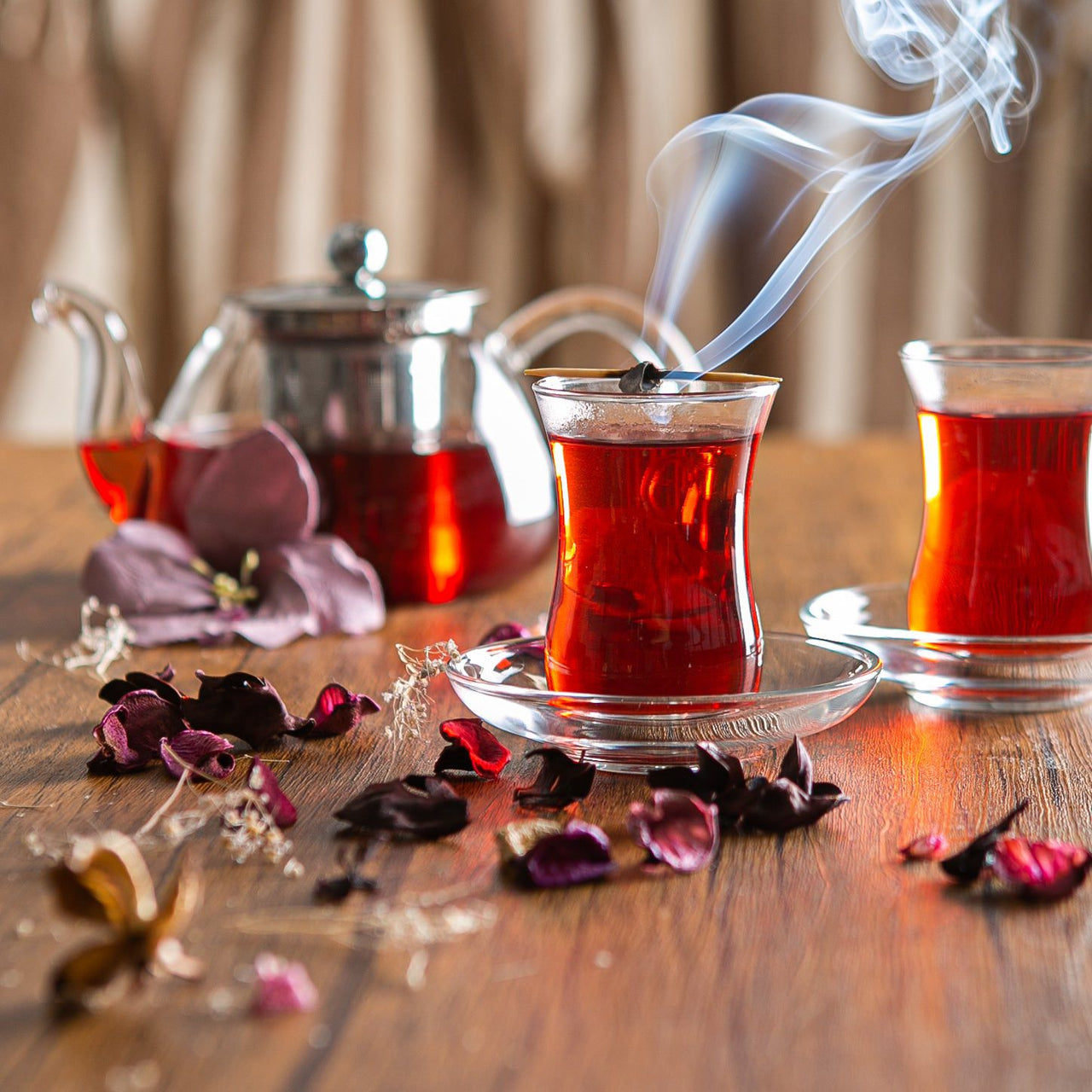 115ml Klasik Embossed Glass Turkish Tea Cups - Pack of Six - Kawaii Toys