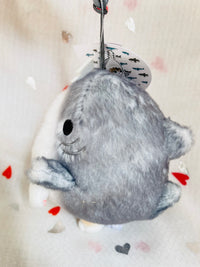 MofuSand Cream Cat Shark Costume Plush 13cm Mofusand