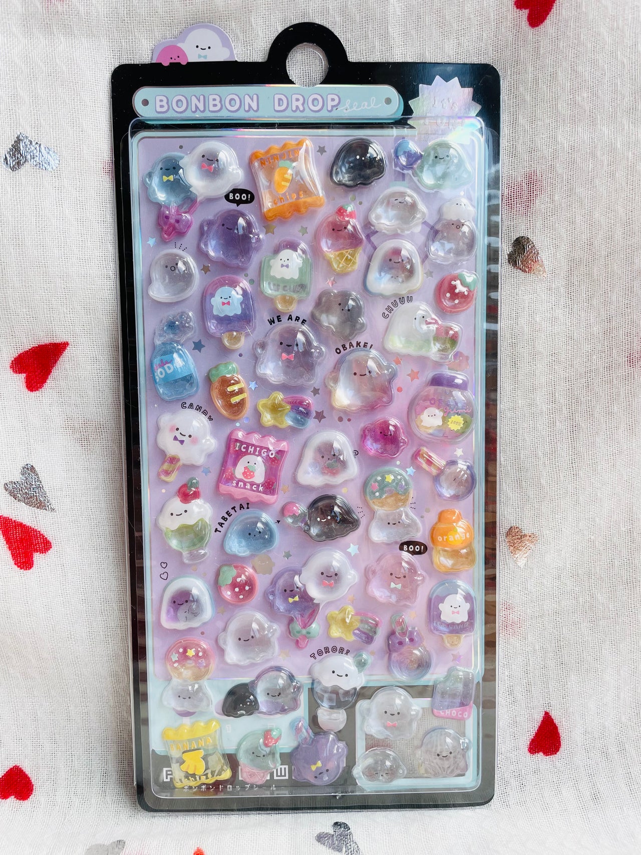 3D Crystal Stickers BonBon Drop BonBonland Cute Monster Ghosties Kawaii Toys
