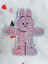 Pink Rabbit Glitter Sticker Clarice Tudor