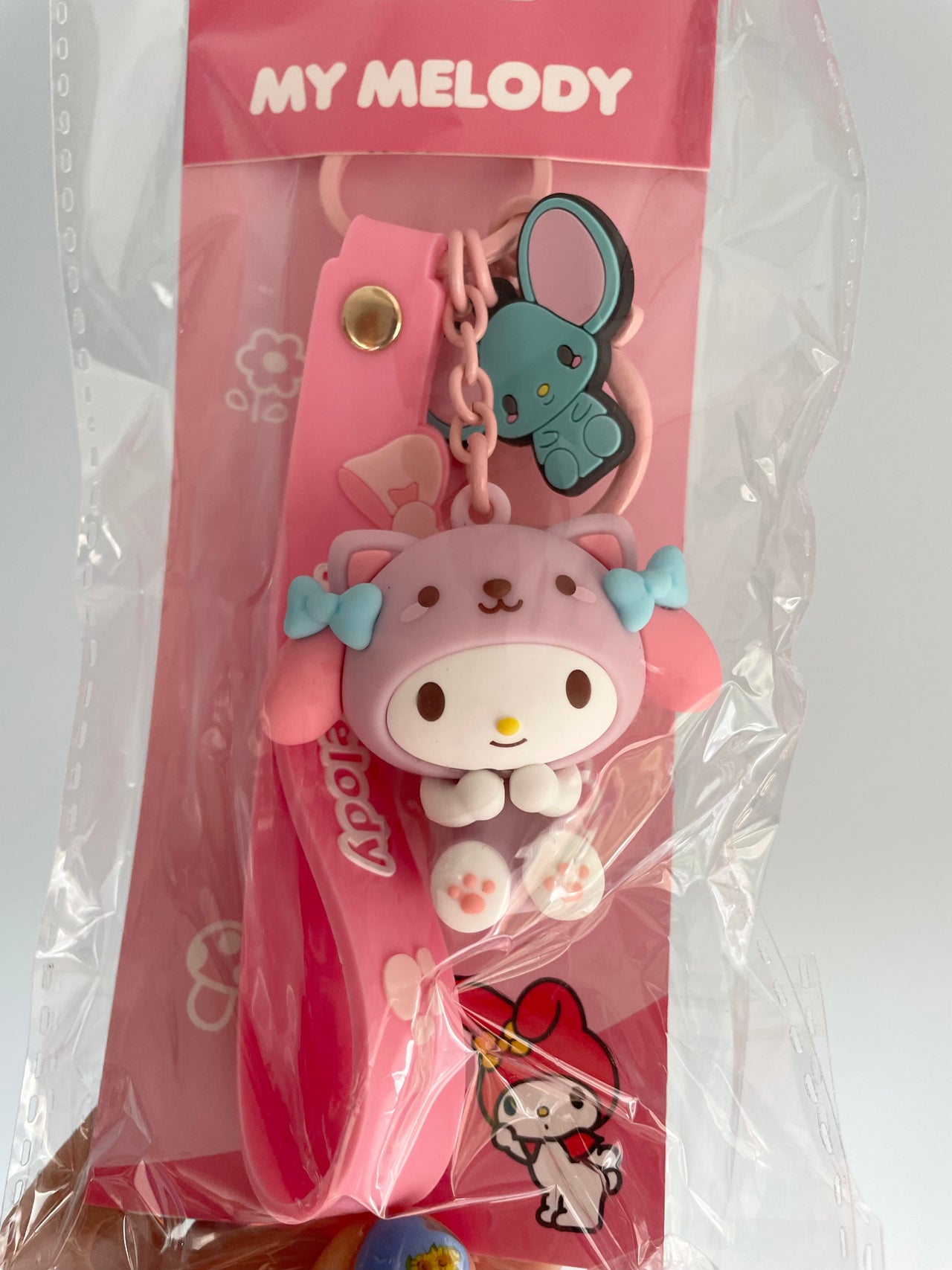 Sanrio Hello Kitty and Friends Animal Series Keychain with Hand Strap - My Melody Sanrio