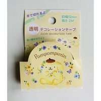 Japan Sanrio Transparent Decoration Washi Tape - Pompompurin