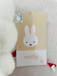 Miffy Fluffy Sitting Plush Keychain 8cm White Miffy