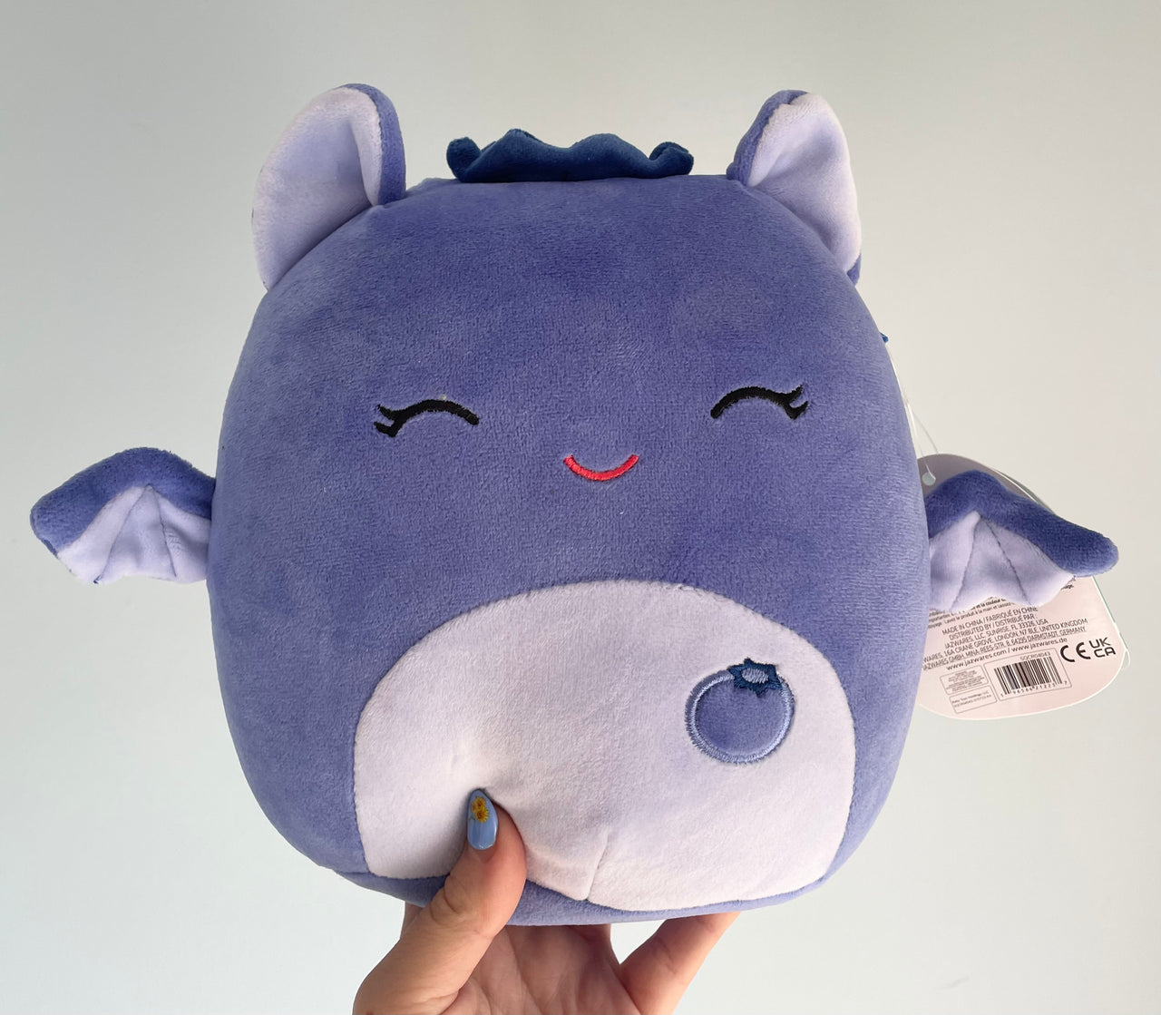 Squishmallow Plush Toy 8" Bessie the Blueberry Bat Squishmallows