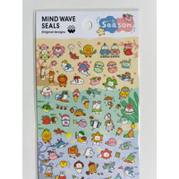 Japan Mind Wave Seals Kawaii Animals 4 Seasons Stickers Sheet