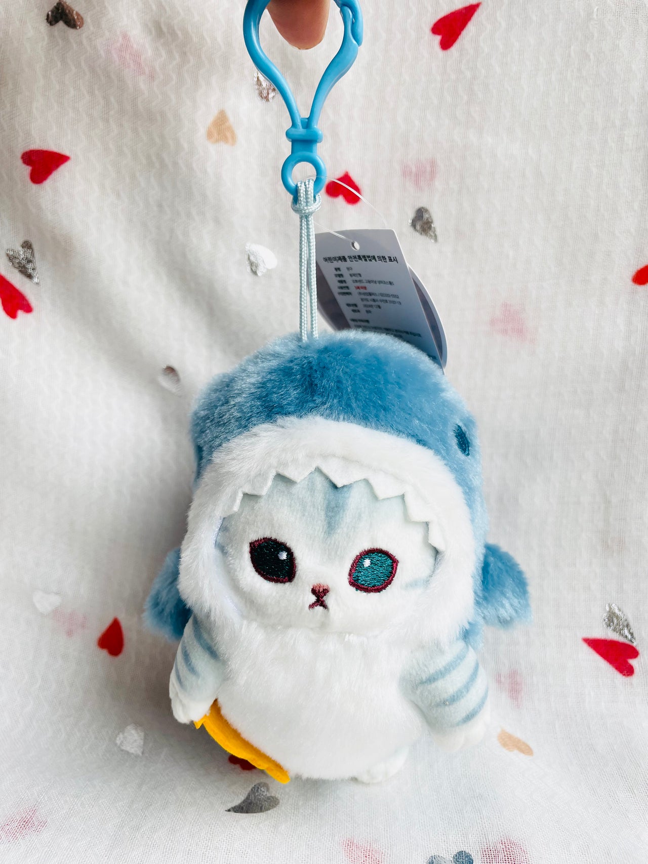 MofuSand Mackerel Cat Shark Costume Plush 13cm Mofusand