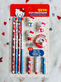 Hello Kitty Figure Pencil & Pencil Cap Set Sanrio