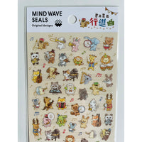 Japan Mind Wave Seals Musical Kawaii Animals Stickers Sheet