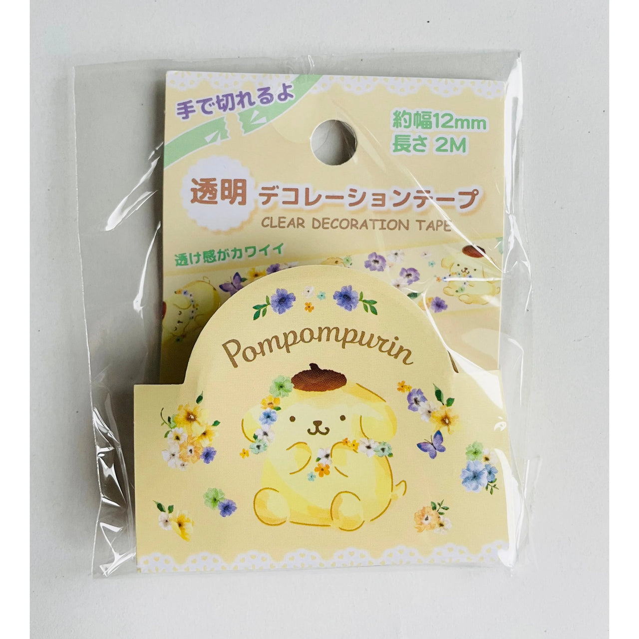 Japan Sanrio Transparent Decoration Washi Tape - Pompompurin