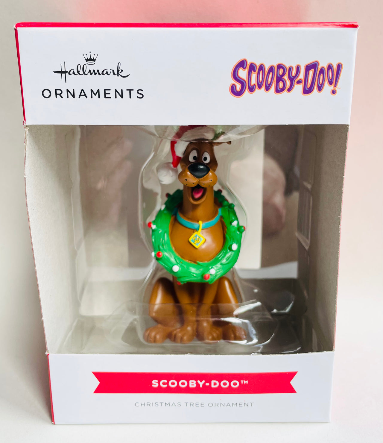 Hallmark Scooby-Doo Hanging Ornament with Wreath & Santa Hat