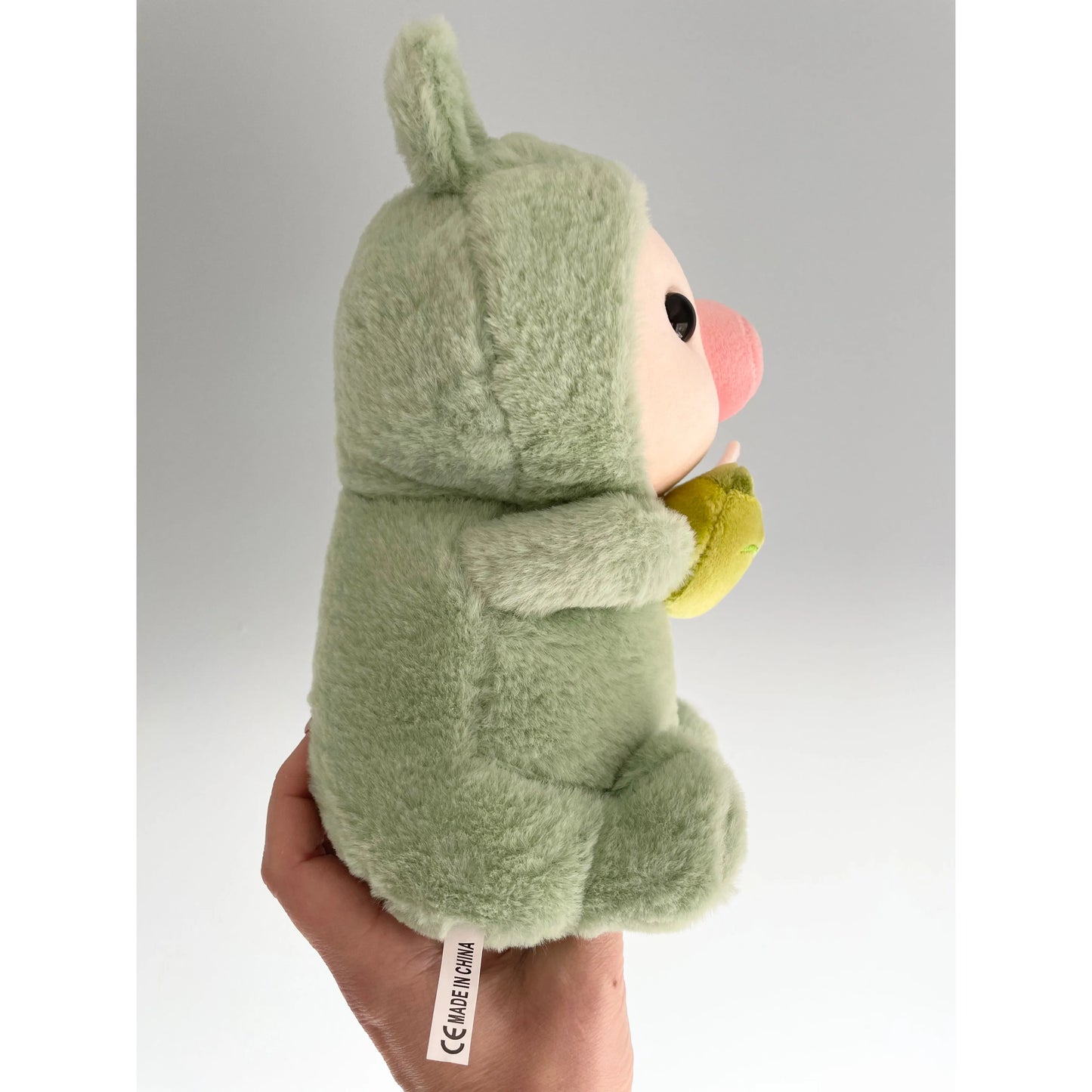 Kawaii Pig 8" Plush in Frog Costume Drinking Avocado Boba Unbranded