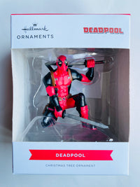Hallmark Marvel Hanging Ornament Deadpool with Katana Swords & Pose