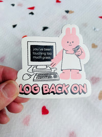 Pink Rabbit Log Back On Magnet Clarice Tudor
