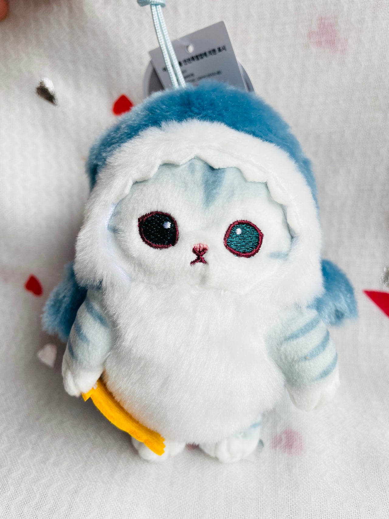 MofuSand Mackerel Cat Shark Costume Plush 13cm Mofusand