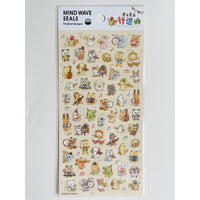Japan Mind Wave Seals Musical Kawaii Animals Stickers Sheet