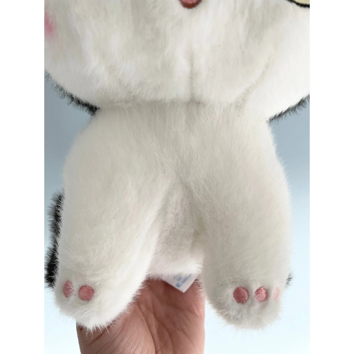 Kawaii 8" Black and White Cat Plush Unbranded