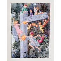 The Signpost - Fairies with Lanterns - Margaret Tarrant Postcard