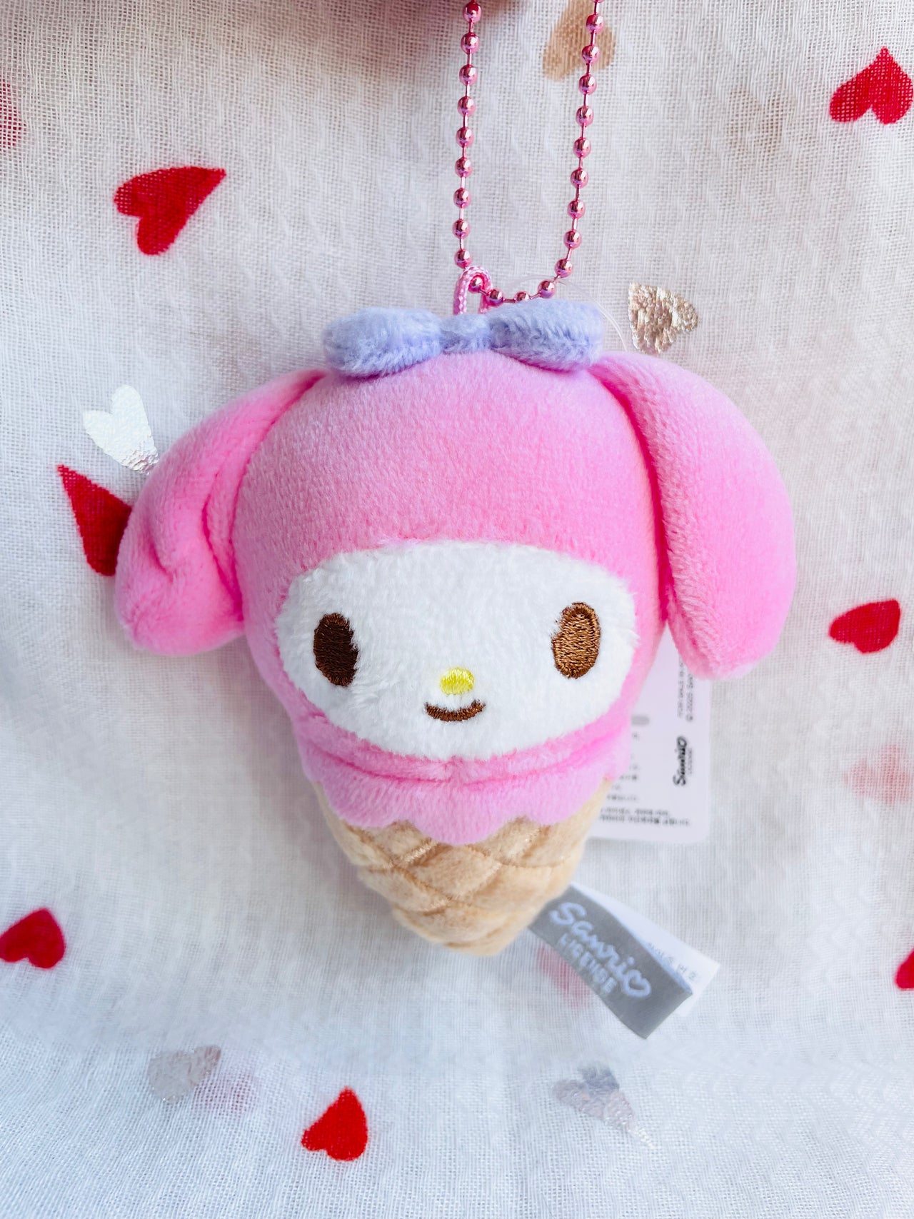 Sanrio My Melody Ice Cream Plush Keychain 8cm Sanrio