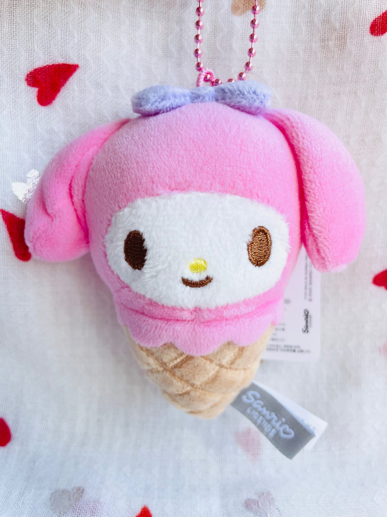 Sanrio My Melody Ice Cream Plush Keychain 8cm Sanrio