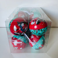 Hallmark Disney Mickey & Minnie Mouse Tin Christmas Bauble Pack of 12