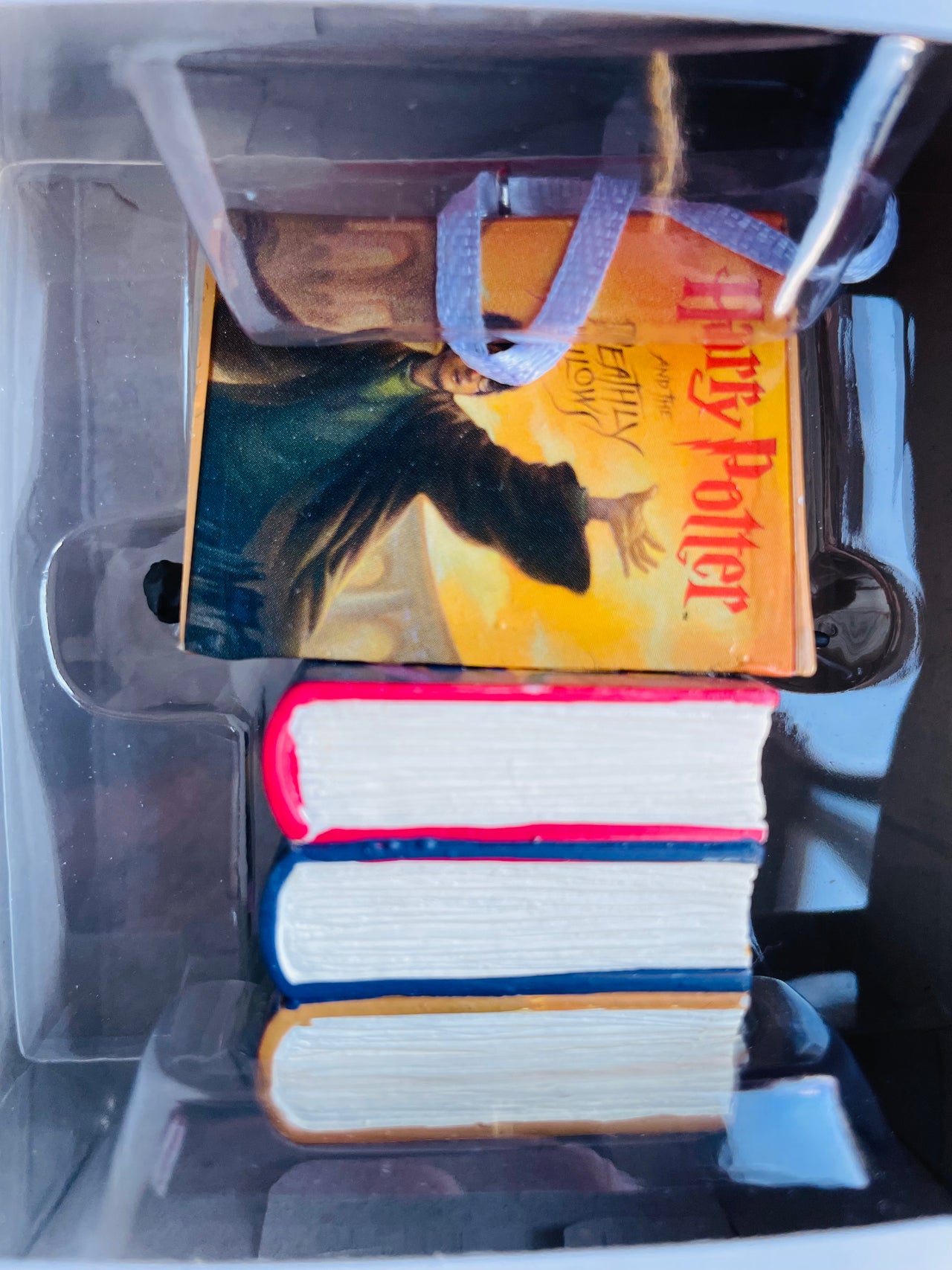 Hallmark Collectable Harry Potter Stacked Books with Wand Ornament