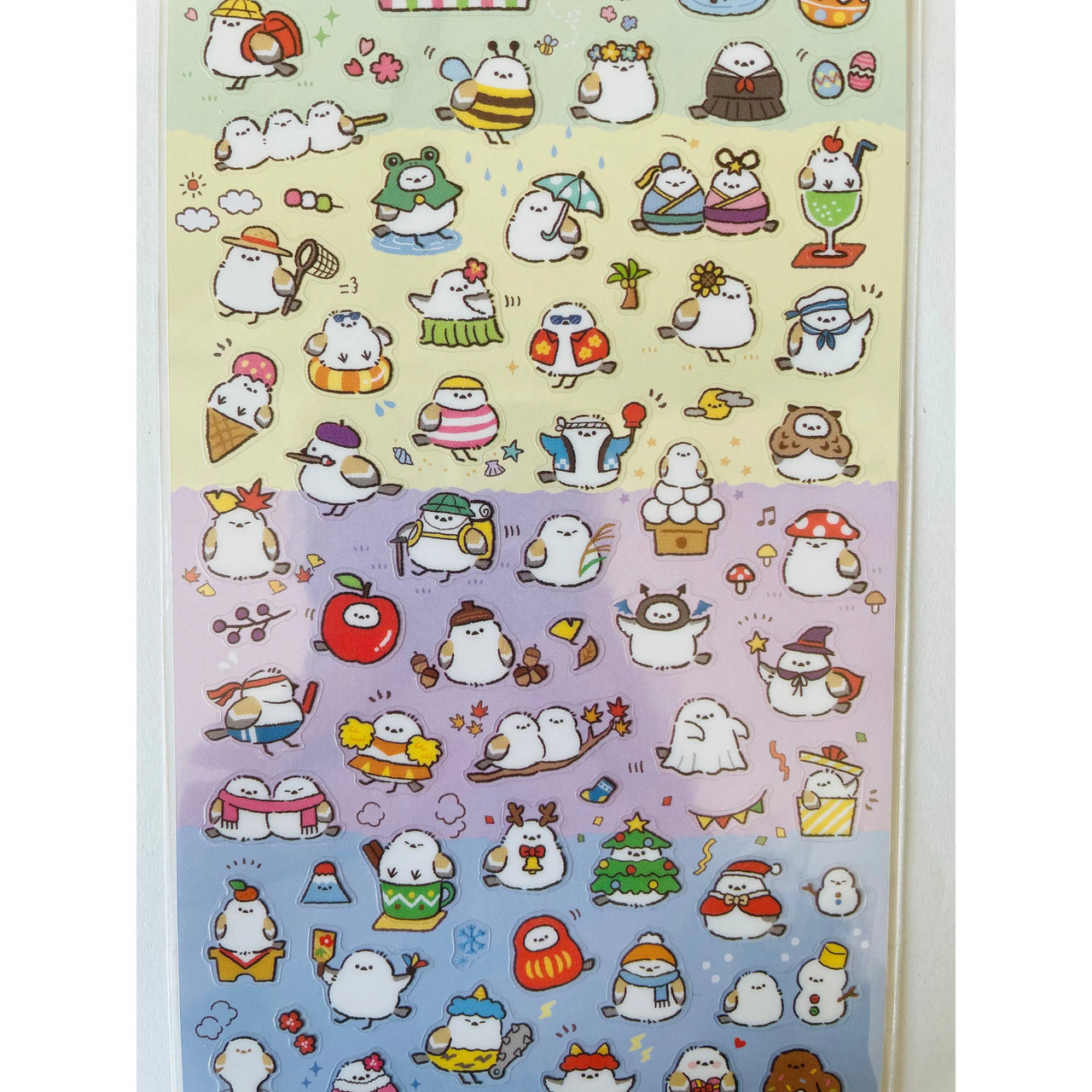 Japan Mind Wave Seals Kawaii Birds Stickers Sheet