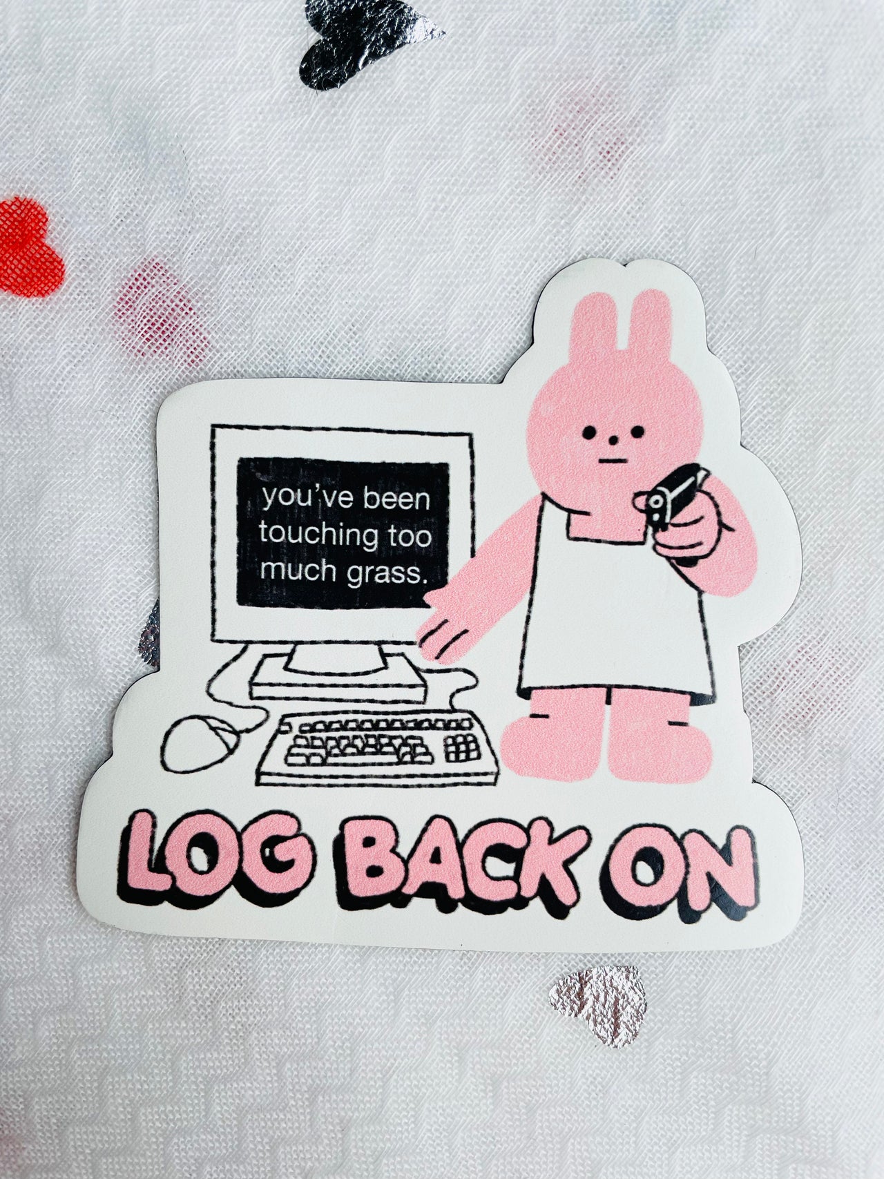 Pink Rabbit Log Back On Magnet Clarice Tudor