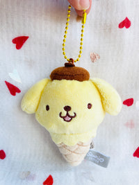Sanrio Pompompurin Ice Cream Plush Keychain 8cm Sanrio