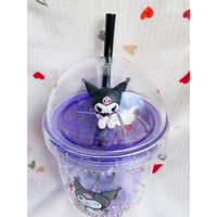 Sanrio Kuromi Boba Cup with Straw Blue Sky Studios