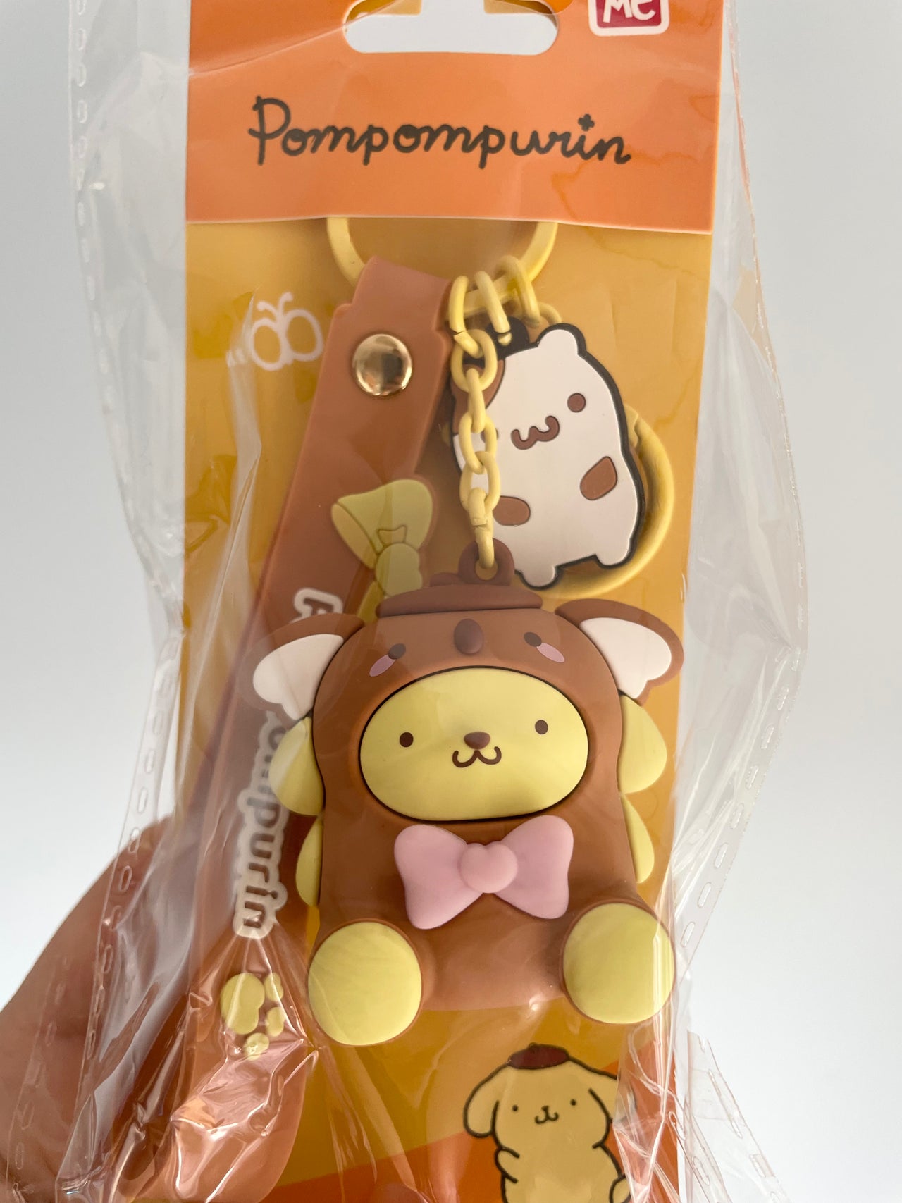 Sanrio Hello Kitty and Friends Animal Series Keychain with Hand Strap - Pompompurin Sanrio