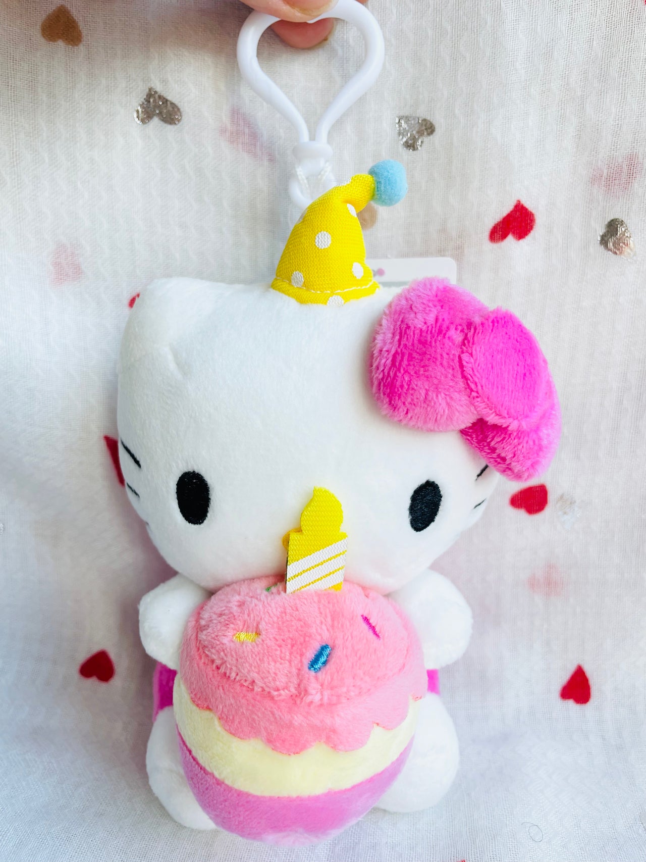 Sanrio Birthday Cake Plush Keychain 13cm Hello Kitty Sanrio
