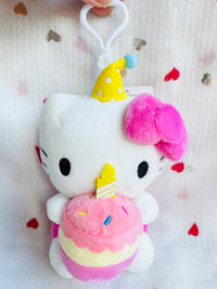 Sanrio Birthday Cake Plush Keychain 13cm Hello Kitty Sanrio
