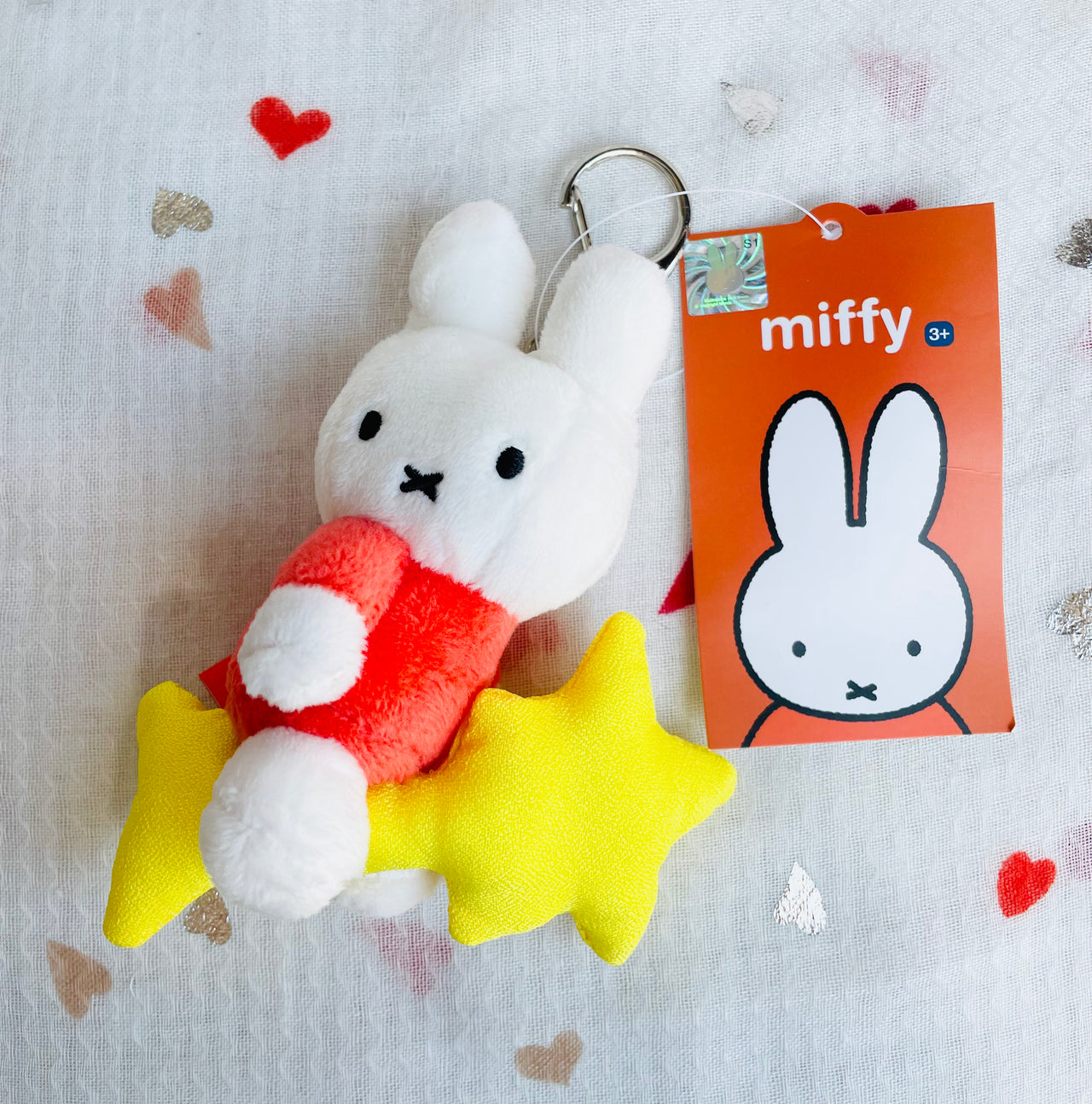 Miffy Dream Series Plush Keychain 12cm Miffy on Shooting Star Miffy