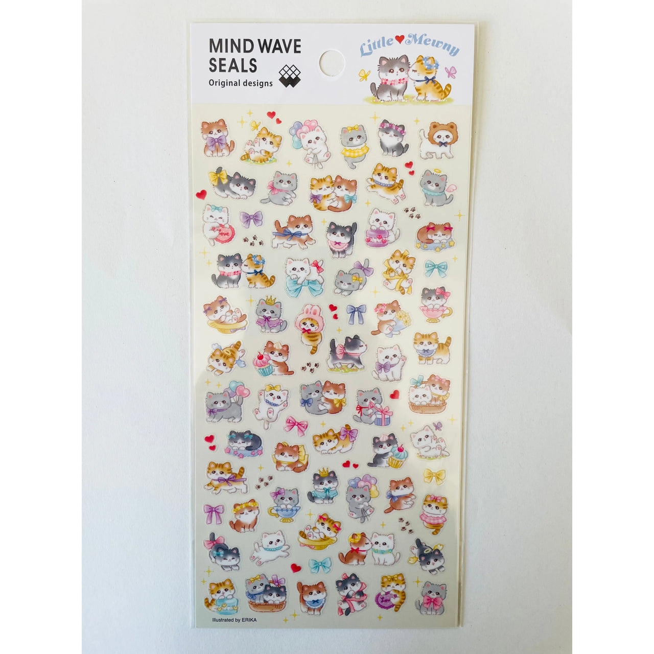 Japan Mind Wave Seals Little Mewny Kawaii Kittens Stickers Sheet