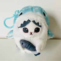 MofuSand Blue Bay Cat Shark Costume Plush 13cm