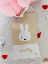 Miffy Fluffy Sitting Plush Keychain 8cm Pink Miffy