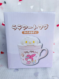 Sanrio Latte Art Mug My Melody 3D with Lid Pink Sanrio