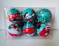 Hallmark Disney Mickey & Minnie Mouse Tin Christmas Bauble Pack of 12