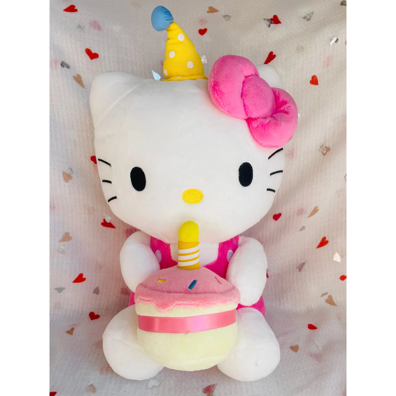 Sanrio Celebration  Party Hat Cake Plush Hello Kitty Sanrio