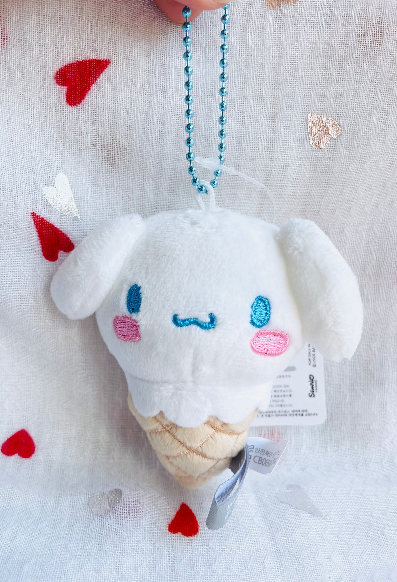 Sanrio Cinnamoroll Ice Cream Plush Keychain 8cm Sanrio