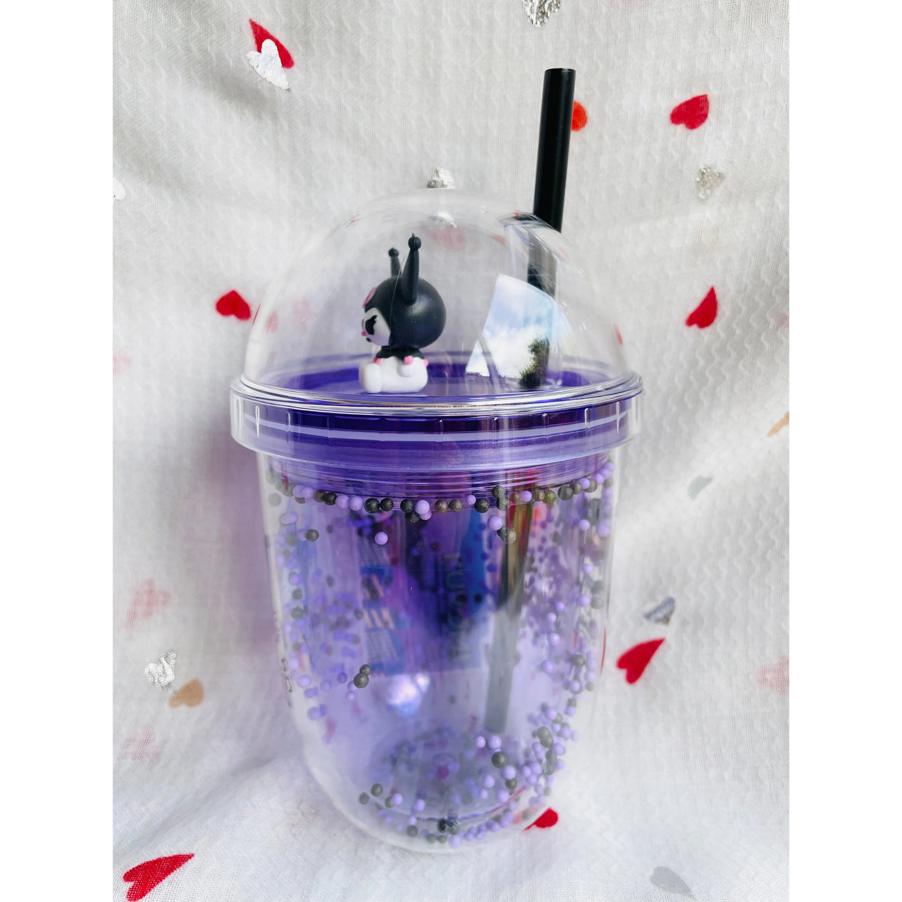 Sanrio Kuromi Boba Cup with Straw Blue Sky Studios