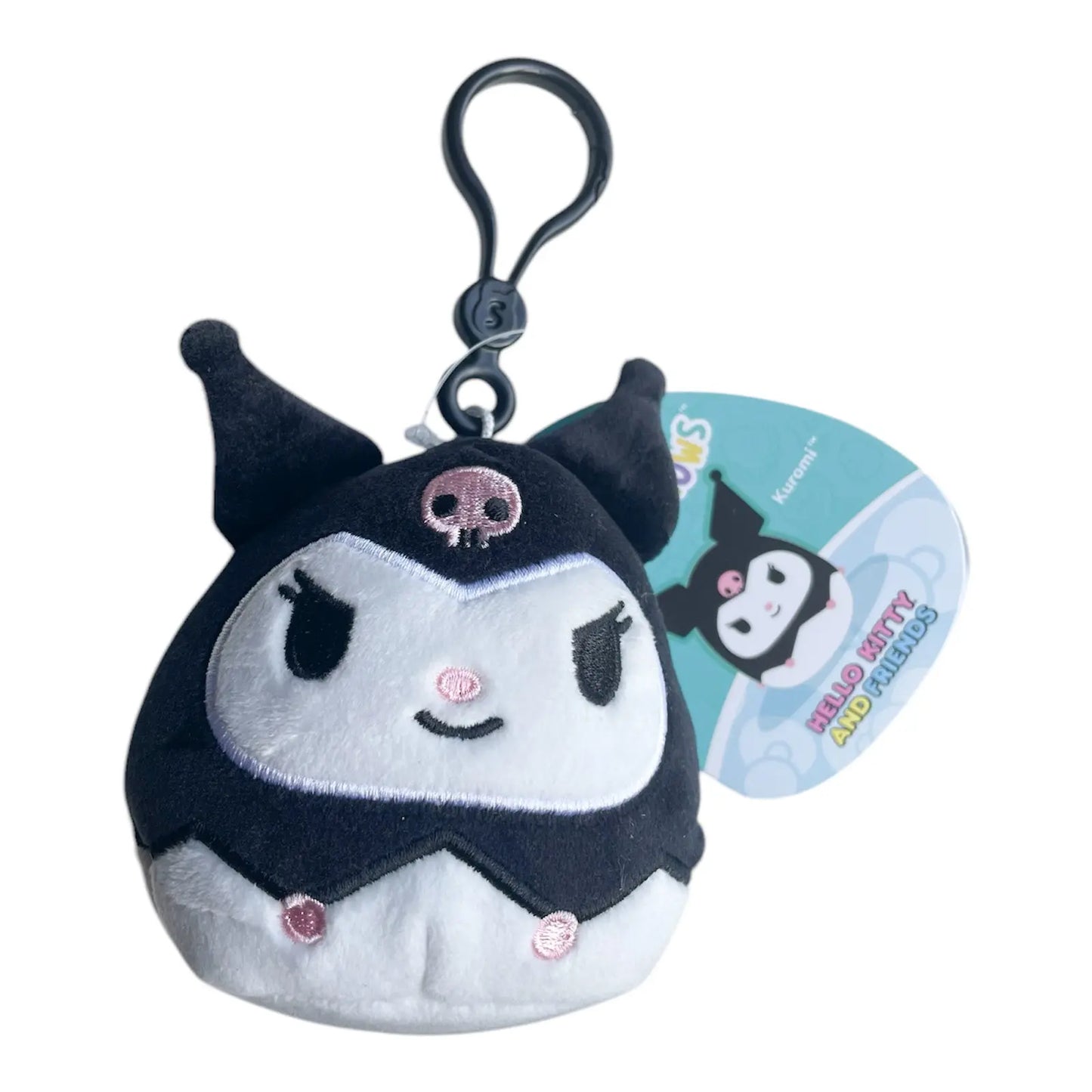 Squishmallows 3.5" Sanrio Hello Kitty Clip-On Plush Kuromi Squishmallows