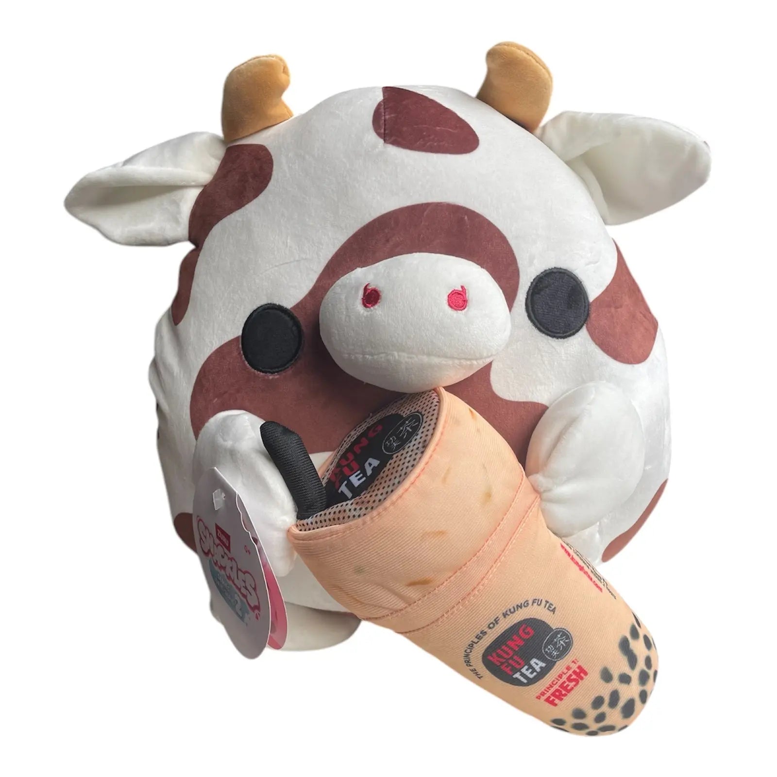 Snackles 35cm Plush Series 2 Cow with Kung Fu Tea Zuru