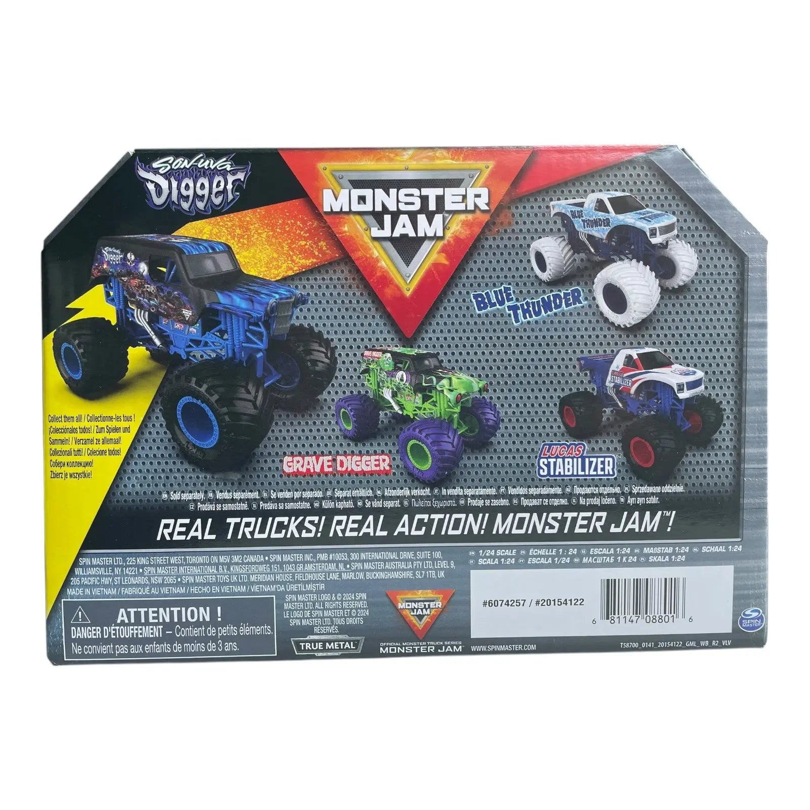 Monster Jam 1:24 Die Cast Son Uva Digger - Kawaii Toys