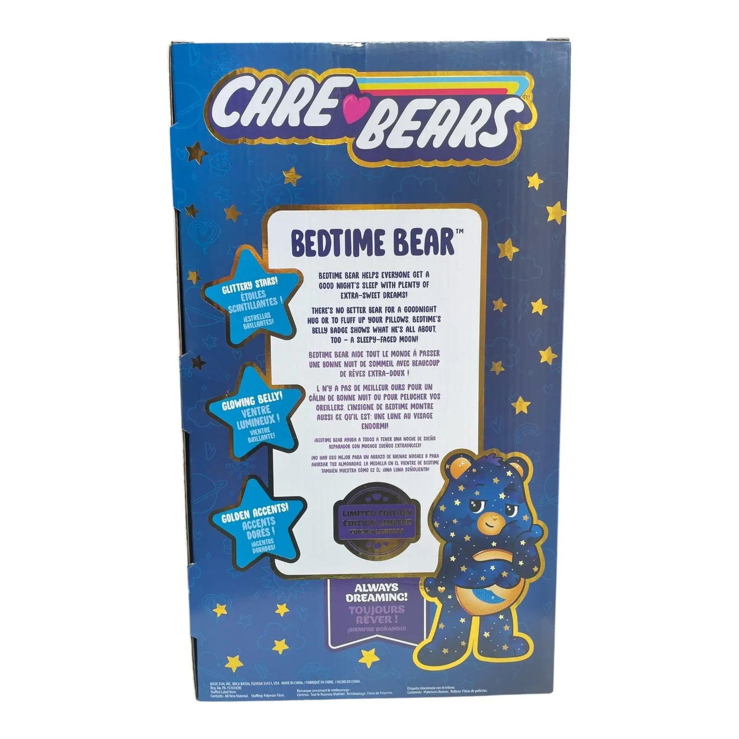 Care Bears Glowing Belly Bedtime Bear Plush Care Bears