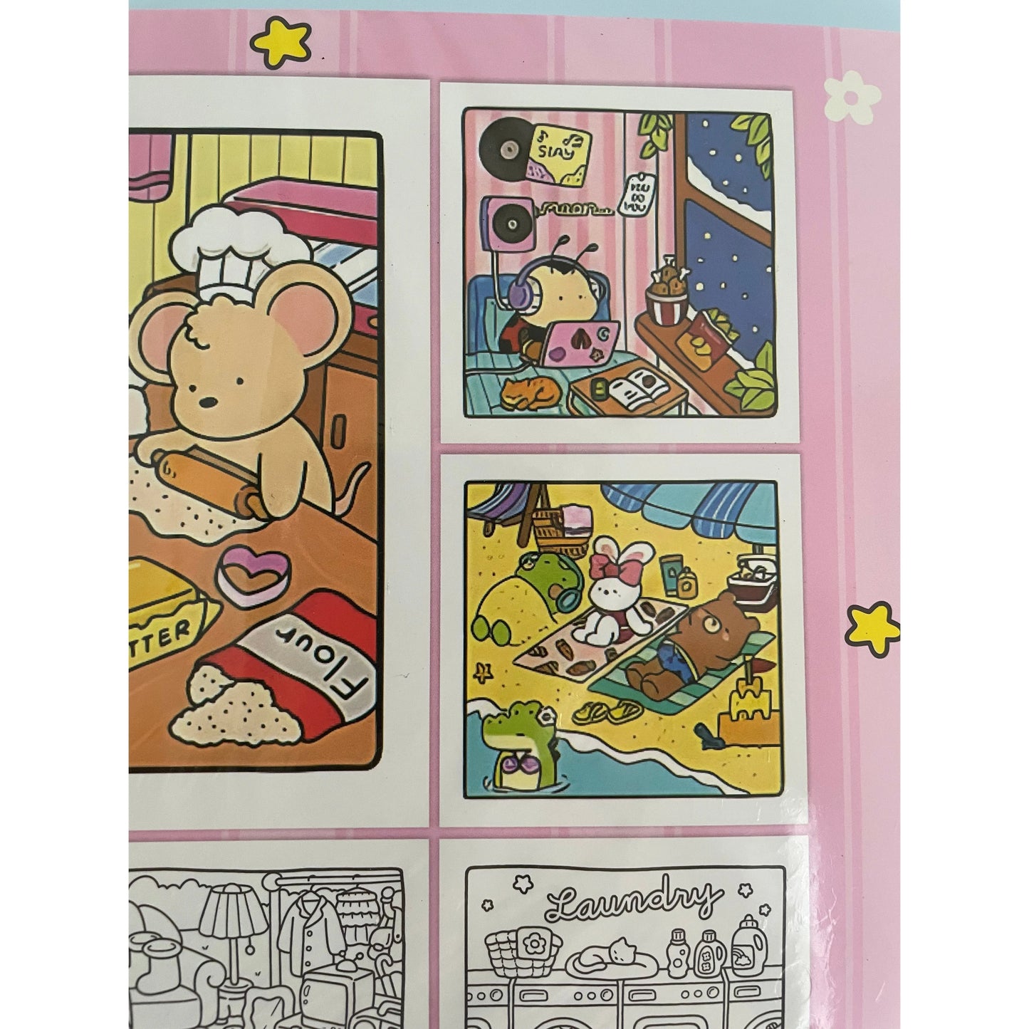 Cozy Friends Cute and Comfy Kawaii Colouring Book Unbranded