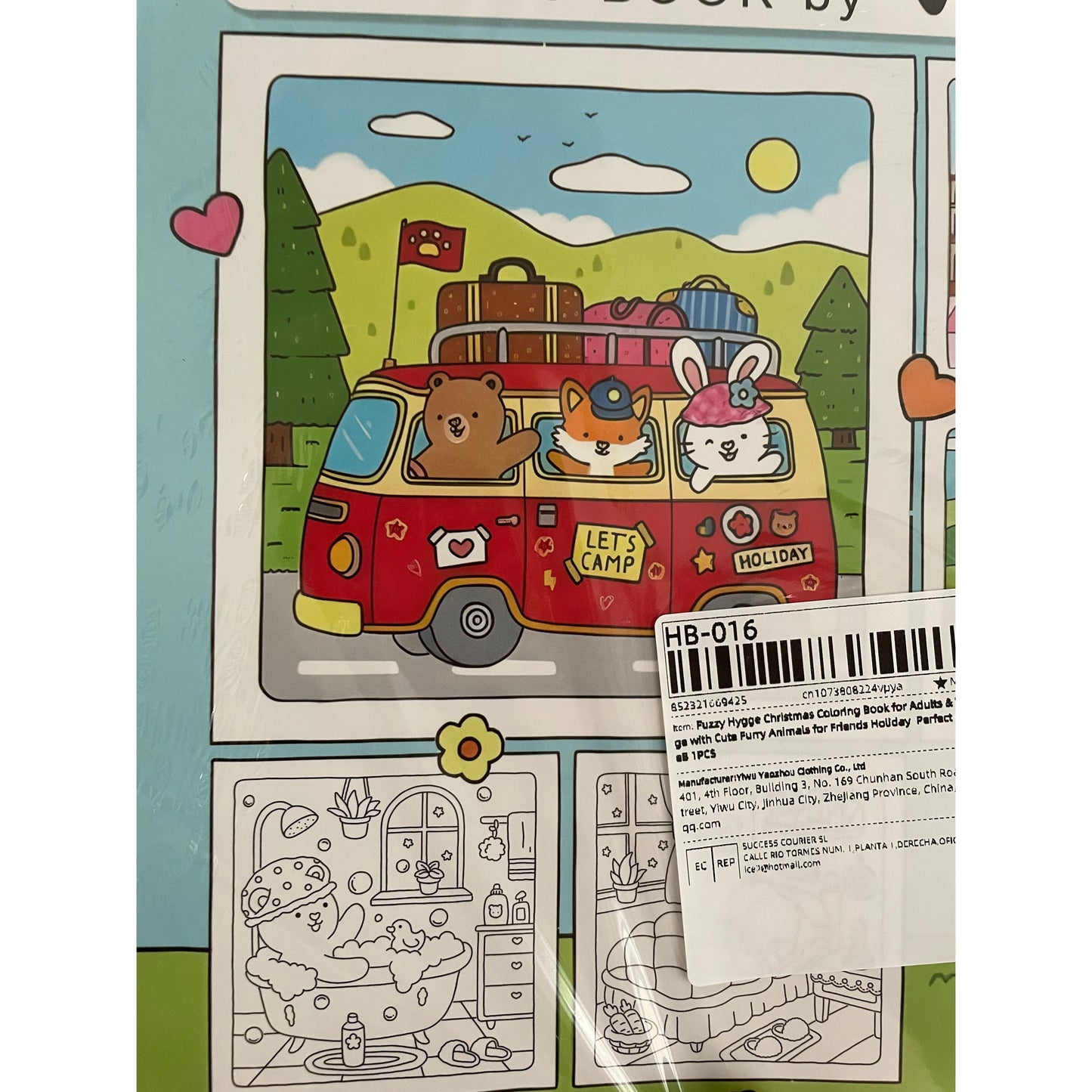 Fuzzy Friends Super Cute Kawaii Colouring Book Unbranded