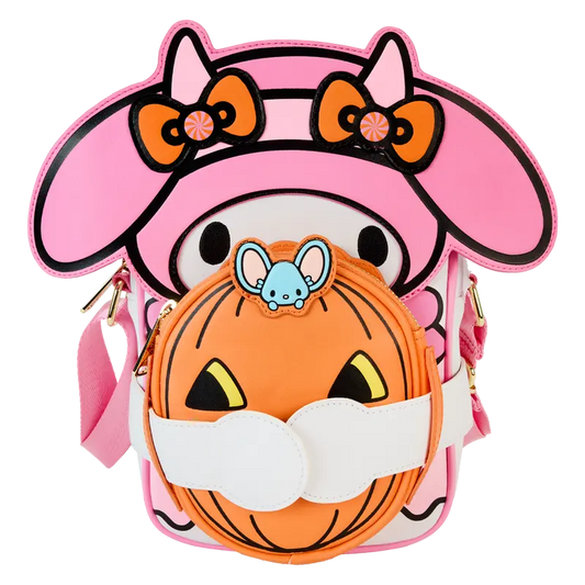 Loungefly Sanrio My Melody Pumpkin Crossbuddies® Cosplay Crossbody Bag with Coin Bag - Kawaii Toys