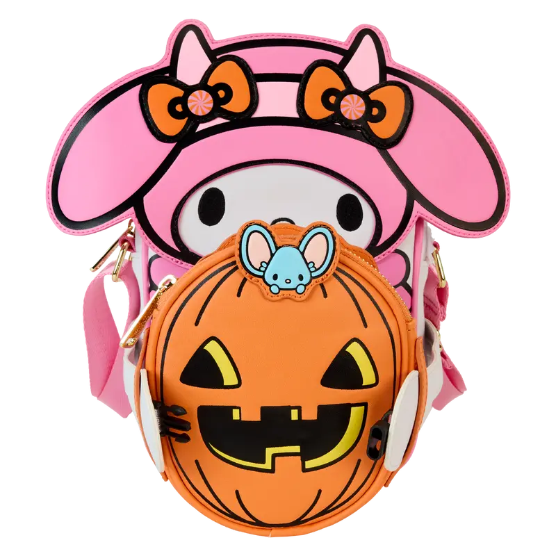 Loungefly Sanrio My Melody Pumpkin Crossbuddies® Cosplay Crossbody Bag with Coin Bag - Kawaii Toys